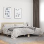 Engineered wood metal bed frame Sonoma oak 180x200 cm by vidaXL, Beds and slatted bases - Ref: Foro24-3280178, Price: 155,21 ...