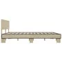 Estructura cama madera ingeniería metal roble Sonoma 180x200 cm de vidaXL, Camas y somieres - Ref: Foro24-3280178, Precio: 15...