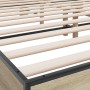 Engineered wood metal bed frame Sonoma oak 180x200 cm by vidaXL, Beds and slatted bases - Ref: Foro24-3280178, Price: 155,21 ...