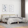 Sonoma oak metal engineered wood bed frame 200x200 cm by vidaXL, Beds and slatted bases - Ref: Foro24-3280173, Price: 159,54 ...