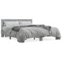 Estructura cama madera ingeniería metal gris Sonoma 150x200 cm de vidaXL, Camas y somieres - Ref: Foro24-3280190, Precio: 150...