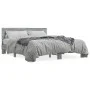 Sonoma gray metal engineered wood bed frame 150x200 cm by vidaXL, Beds and slatted bases - Ref: Foro24-3280190, Price: 149,21...