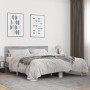 Sonoma-graues Metall-Holzwerkstoff-Bettgestell, 150 x 200 cm von vidaXL, Betten und Lattenroste - Ref: Foro24-3280190, Preis:...