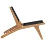 Lounger with footrest solid teak wood and rope by vidaXL, Loungers - Ref: Foro24-49368, Price: 205,22 €, Discount: %