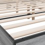 Sonoma-graues Metall-Holzwerkstoff-Bettgestell, 150 x 200 cm von vidaXL, Betten und Lattenroste - Ref: Foro24-3280190, Preis:...