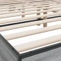 Sonoma gray metal engineered wood bed frame 150x200 cm by vidaXL, Beds and slatted bases - Ref: Foro24-3280190, Price: 149,21...