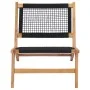 Liege mit Fußstütze aus massivem Teakholz und Seil von vidaXL, Liegen - Ref: Foro24-49368, Preis: 205,22 €, Rabatt: %