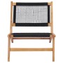 Lounger with footrest solid teak wood and rope by vidaXL, Loungers - Ref: Foro24-49368, Price: 208,92 €, Discount: %