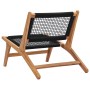 Liege mit Fußstütze aus massivem Teakholz und Seil von vidaXL, Liegen - Ref: Foro24-49368, Preis: 208,92 €, Rabatt: %