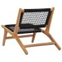 Lounger with footrest solid teak wood and rope by vidaXL, Loungers - Ref: Foro24-49368, Price: 205,22 €, Discount: %