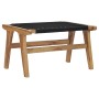 Liege mit Fußstütze aus massivem Teakholz und Seil von vidaXL, Liegen - Ref: Foro24-49368, Preis: 208,92 €, Rabatt: %