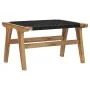 Lounger with footrest solid teak wood and rope by vidaXL, Loungers - Ref: Foro24-49368, Price: 205,22 €, Discount: %