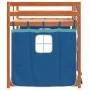 Bunk bed with curtains solid blue pine wood 75x190 cm by vidaXL, Beds and slatted bases - Ref: Foro24-3283926, Price: 181,21 ...