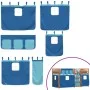 Bunk bed with curtains solid blue pine wood 75x190 cm by vidaXL, Beds and slatted bases - Ref: Foro24-3283926, Price: 181,21 ...