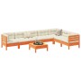 Gartensofa-Set, 8-teilig, mit Kissen, aus braun gewachstem Kiefernholz. von vidaXL, Gartensets - Ref: Foro24-3299482, Preis: ...