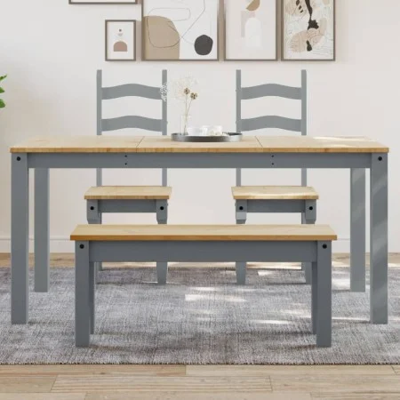 Esstisch Panama aus massivem grauem Kiefernholz 160x80x75 cm. von vidaXL, Küchen- und Esstische - Ref: Foro24-4005706, Preis:...