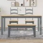 Esstisch Panama aus massivem grauem Kiefernholz 160x80x75 cm. von vidaXL, Küchen- und Esstische - Ref: Foro24-4005706, Preis:...