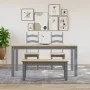 Esstisch Panama aus massivem grauem Kiefernholz 160x80x75 cm. von vidaXL, Küchen- und Esstische - Ref: Foro24-4005706, Preis:...