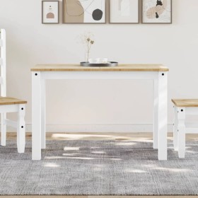 Esstisch Panama aus massivem Kiefernholz in Weiß 117x60x75 cm von vidaXL, Küchen- und Esstische - Ref: Foro24-4005704, Preis:...