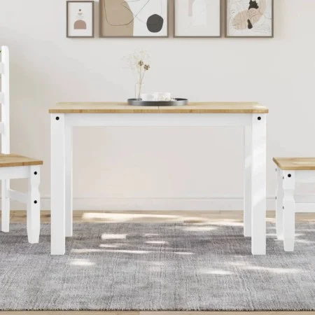Esstisch Panama aus massivem Kiefernholz in Weiß 117x60x75 cm von vidaXL, Küchen- und Esstische - Ref: Foro24-4005704, Preis:...