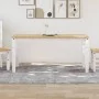 Mesa de comedor Corona madera maciza pino blanco 160x80x75 cm by vidaXL, Kitchen and dining tables - Ref: Foro24-4005719, Pri...