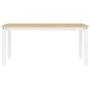 Mesa de comedor Corona madera maciza pino blanco 160x80x75 cm by vidaXL, Kitchen and dining tables - Ref: Foro24-4005719, Pri...