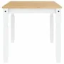 Mesa de comedor Corona madera maciza pino blanco 160x80x75 cm by vidaXL, Kitchen and dining tables - Ref: Foro24-4005719, Pri...