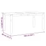 Mesa de comedor Corona madera maciza pino blanco 160x80x75 cm by vidaXL, Kitchen and dining tables - Ref: Foro24-4005719, Pri...