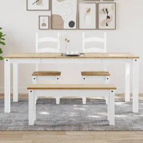 Mesa de comedor Panama madera maciza pino blanco 180x90x75 cm by vidaXL, Kitchen and dining tables - Ref: Foro24-4005710, Pri...