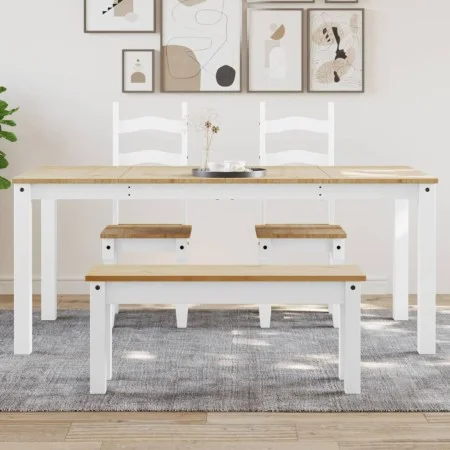 Mesa de comedor Panama madera maciza pino blanco 180x90x75 cm by vidaXL, Kitchen and dining tables - Ref: Foro24-4005710, Pri...