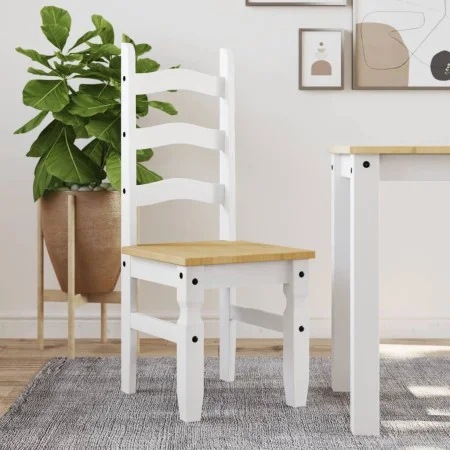 Esszimmerstühle Corona 2 Stück aus weißem Kiefernholz 42x47x107 cm von vidaXL, Essstühle - Ref: Foro24-4005725, Preis: 151,94...