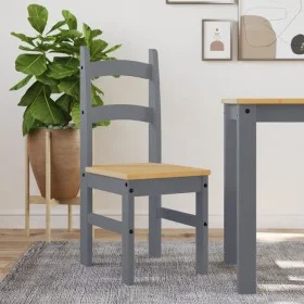 Esszimmerstühle 2 Stück Massivholz Kiefer grau 40x46x99 cm von vidaXL, Essstühle - Ref: Foro24-4005727, Preis: 109,81 €, Raba...