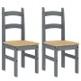 Sillas de comedor 2 uds madera maciza de pino gris 40x46x99 cm by vidaXL, dining chairs - Ref: Foro24-4005727, Price: 109,78 ...