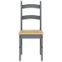 Esszimmerstühle 2 Stück Massivholz Kiefer grau 40x46x99 cm von vidaXL, Essstühle - Ref: Foro24-4005727, Preis: 109,81 €, Raba...