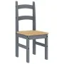 Esszimmerstühle 2 Stück Massivholz Kiefer grau 40x46x99 cm von vidaXL, Essstühle - Ref: Foro24-4005727, Preis: 109,81 €, Raba...