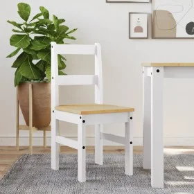 Sillas de comedor Panama 2 uds madera pino blanco 40x46x90 cm by vidaXL, dining chairs - Ref: Foro24-4005731, Price: 99,44 €,...