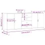 Aparadores 3 uds madera contrachapada gris hormigón by vidaXL, Sideboards - Ref: Foro24-3276612, Price: 271,71 €, Discount: %