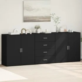 Schränke 3 Stück Sperrholz Schwarz von vidaXL, Sideboards - Ref: Foro24-3276610, Preis: 287,54 €, Rabatt: %