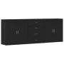 Aparadores 3 uds madera contrachapada negro by vidaXL, Sideboards - Ref: Foro24-3276610, Price: 287,54 €, Discount: %