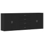 Schränke 3 Stück Sperrholz Schwarz von vidaXL, Sideboards - Ref: Foro24-3276610, Preis: 292,54 €, Rabatt: %