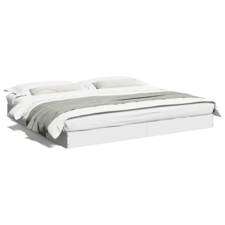 Weißer Bettrahmen aus Holzwerkstoff, 180 x 200 cm von vidaXL, Betten und Lattenroste - Ref: Foro24-842000, Preis: 110,92 €, R...