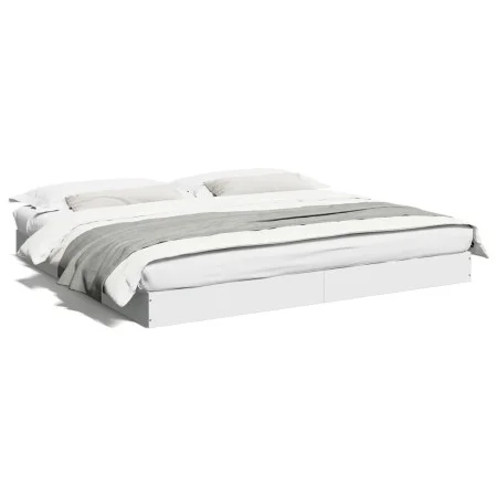 White engineered wood bed frame 180x200 cm by vidaXL, Beds and slatted bases - Ref: Foro24-842000, Price: 107,85 €, Discount: %