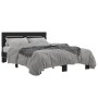 Engineered wood and black metal bed frame 120x200cm by vidaXL, Beds and slatted bases - Ref: Foro24-3280152, Price: 141,58 €,...