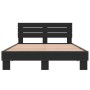 Estructura de cama madera de ingeniería y metal negro 120x200cm de vidaXL, Camas y somieres - Ref: Foro24-3280152, Precio: 14...