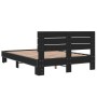Estructura de cama madera de ingeniería y metal negro 120x200cm de vidaXL, Camas y somieres - Ref: Foro24-3280152, Precio: 14...