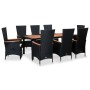 9-piece garden dining set and black synthetic rattan cushions by vidaXL, Garden sets - Ref: Foro24-47682, Price: 900,71 €, Di...