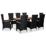 9-piece garden dining set and black synthetic rattan cushions by vidaXL, Garden sets - Ref: Foro24-47682, Price: 887,98 €, Di...