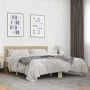 Estructura cama madera ingeniería metal roble Sonoma 160x200 cm de vidaXL, Camas y somieres - Ref: Foro24-3280138, Precio: 14...
