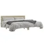 Estructura cama madera ingeniería metal roble Sonoma 180x200 cm de vidaXL, Camas y somieres - Ref: Foro24-3280133, Precio: 15...
