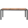 9-teiliges Garten-Essset und schwarze Kissen aus synthetischem Rattan von vidaXL, Gartensets - Ref: Foro24-47682, Preis: 900,...